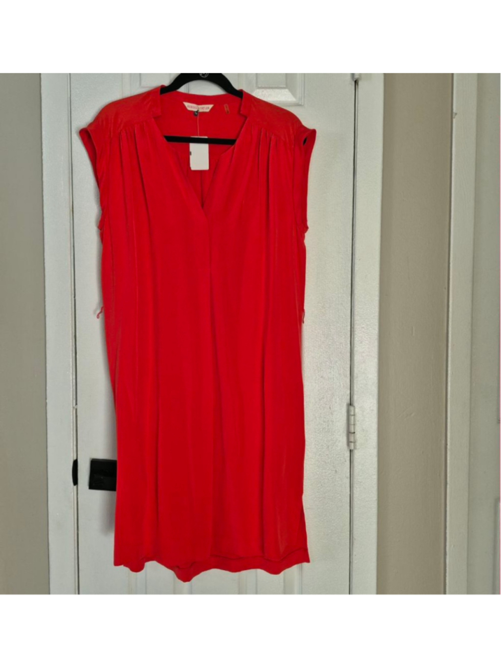Women's Rebecca Taylor Red Silk Shift Dress Size 10